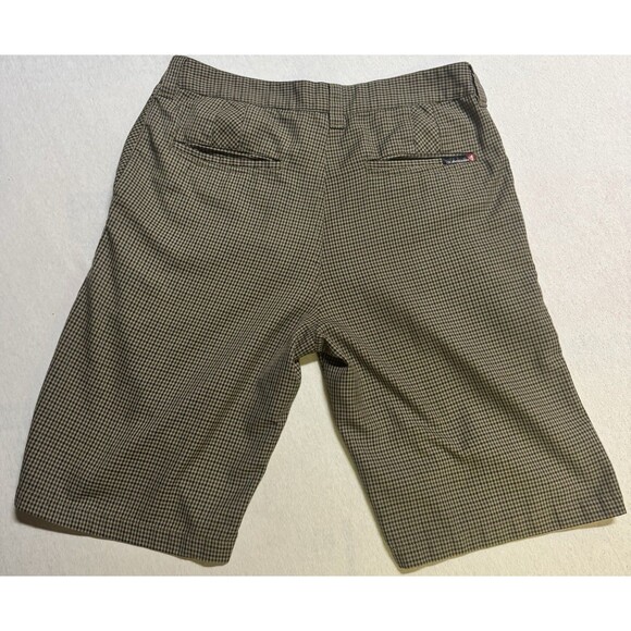 Y2K Quiksilver Shorts Mens 32 Brown Wide Leg Baggy Skater Embroidered Grunge - Picture 8 of 12